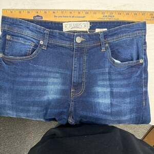 Jeanius Dark Wash‎ Denim Jeans, Size 34/34
